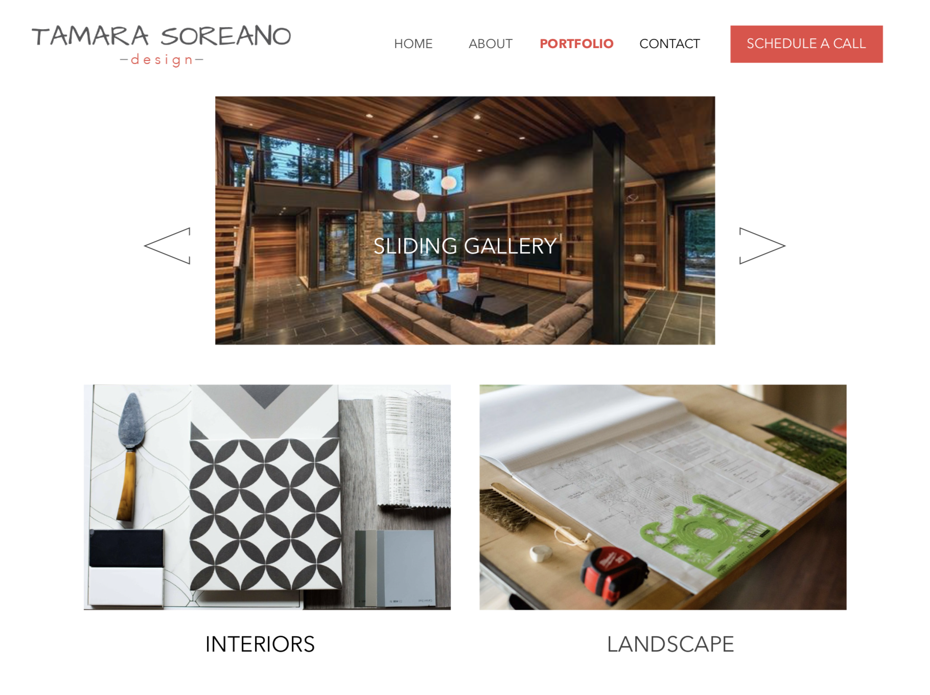 Tamara Soreano Design Portfolio Page