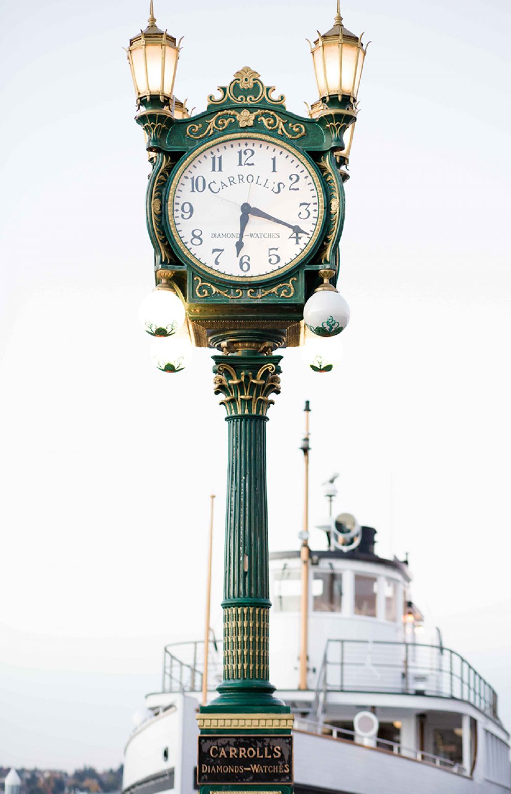 Carroll's Jewelers Historic Street Clock at MOHAI